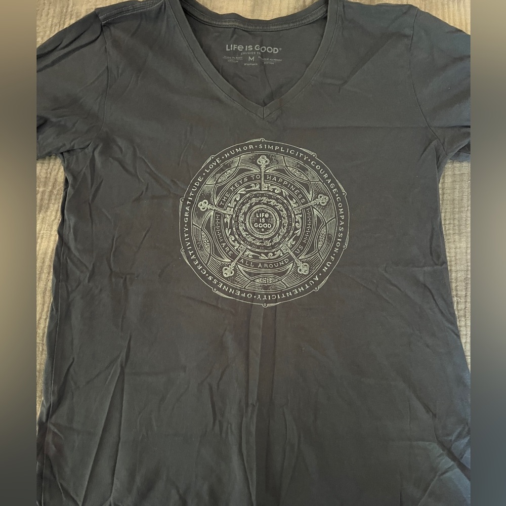 Life is good cap sleeve tee